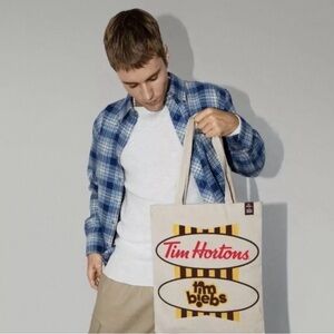 Tim Biebs Tote Bag Justin Bieber Tim Hortons Collectable Item Brand New In Bag